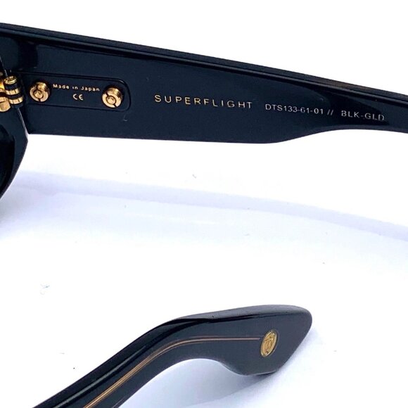 Luxury Eyewear: DITA Superflight DTS133-61-01 Designer Frames Black Gold, Japan - Picture 7 of 10